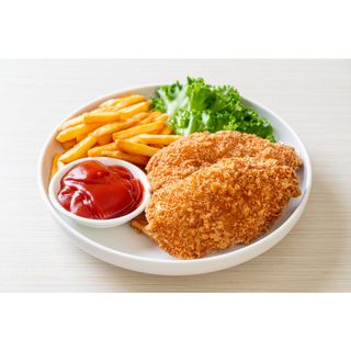 Fried Chicken Breast With Fries