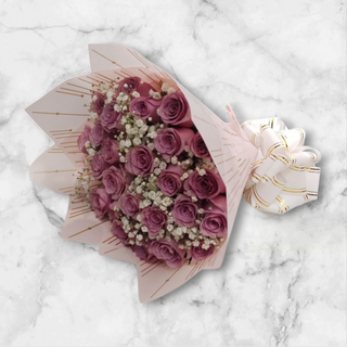 25pcs purple bouquet 