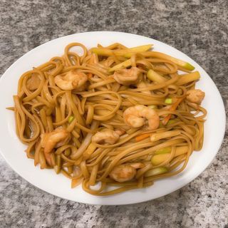 Fideos con Gambas