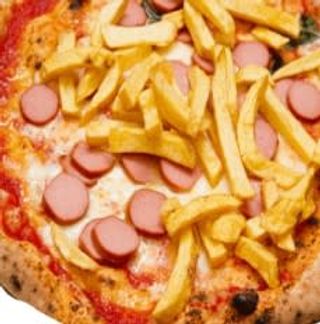 Pizza wurstel e patatine
