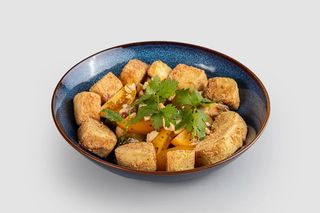 Салат с хрустящими баклажанами 