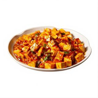 Tofu frito con salsa especial