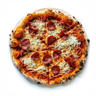 Pizza tonda - amatriciana