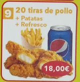 20 Tiras de pollo