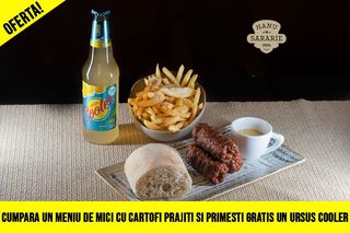 Meniu mici, cartofi prajiti + Ursus cooler