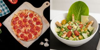 Pizza Pepperoni avec Salade César