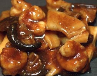63.Gambas Con Bambú Y Seta China