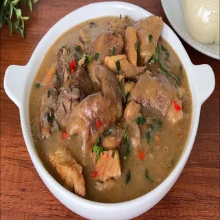 Nsala Soup With 1 Swallow And Goat Assort