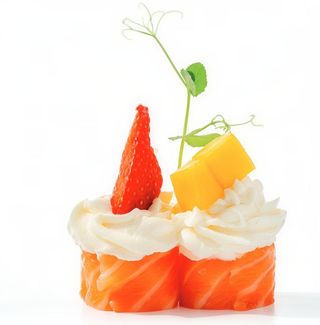 103. Gunkan de Fruta con Philadelphia (2 Pzs.)