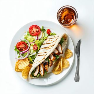 24 Pita ghiros pollo menù