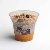 ჩიას პუდინგი ნუშის რძით, ატმით