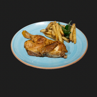 medio pollo al horno