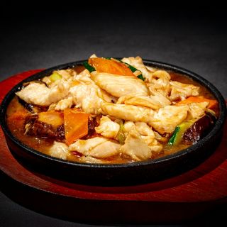 Pollo con verdure alla piastra