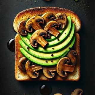 2 Toasts complets Avocat Champignons Frais