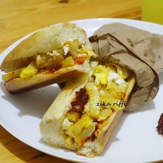 Sandwich omelette frites normal 