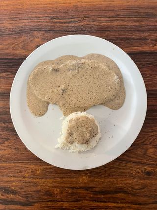 Ternera a la pimienta con arroz