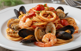 Spaghete cu fructe de mare