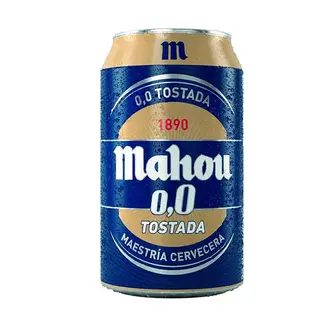 Cerveza Mahou 0,0 Tostada Lata (330 Ml.)