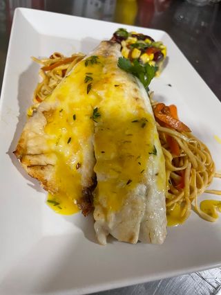 Филе Лаврак с портокалов сос и г-ра 