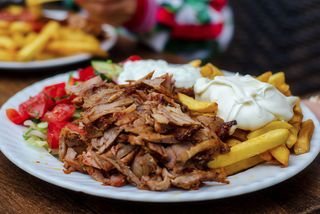 Plato Kebab Con Arroz