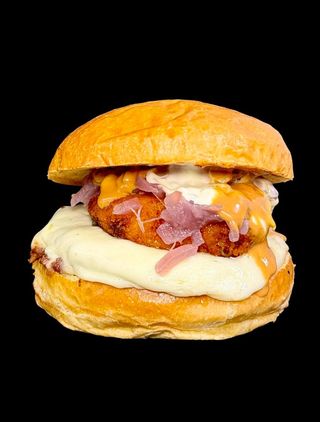 Hamburger crispy chicken doppio