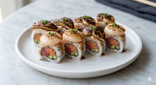 Uramaki De Vieira Con Foie Flambeado 8 Pzs.