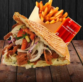 Menú döner kebab de ternera