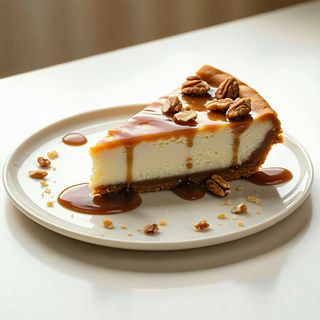 Cheescake cu caramel și nuci