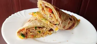 Egg chili dania chapati