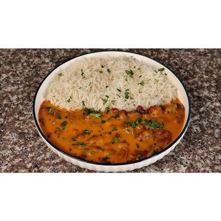 Beans In Coconut Sauce And Plain Rice