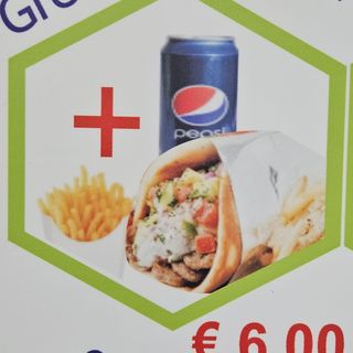 Menu kebab +ptate+coca