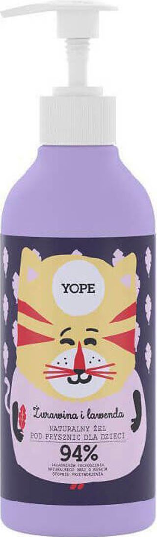 Naturalny żel pod prysznic dla dzieci Żurawina i lawenda 400ml Yope