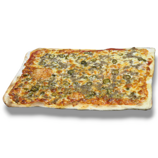 Pizza Ternera Y Jalapeños Grande Rectangular (30 Cm. X 40 Cm.)