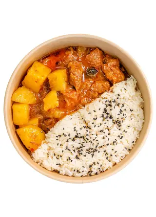Riso con manzo al curry