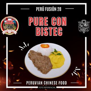 PURÉ CON BISTECK
