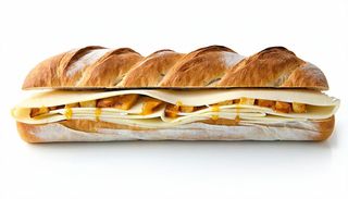 N 70. Baguette Bianca, frittata di patate, provola affumic, senape al miele