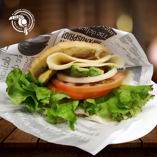 Arepa de la huerta con queso blanco 