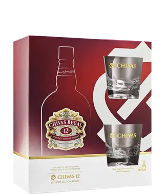 Վիսկի Chivas Regal 12 YO 0.75լ 2 բաժակով , , հատ