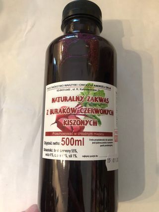 Naturalny Zakwas Z Buraków Czerwonych Kiszonych 500ml
