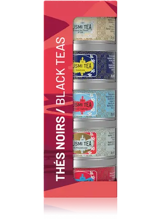 Kusmi Tea - Les Thés noirs bio - Sortido de 5 caixas metálicas - 100 g