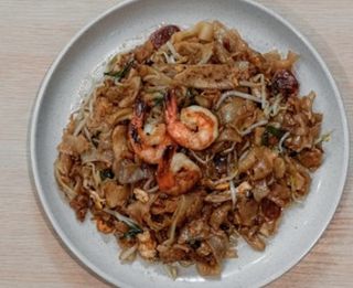 Box riso con verdure e gamberi