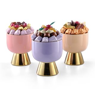 Pot En Céramique Avec Pied Or