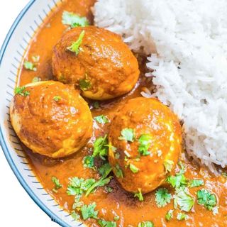 Egg Curry (with Rice)