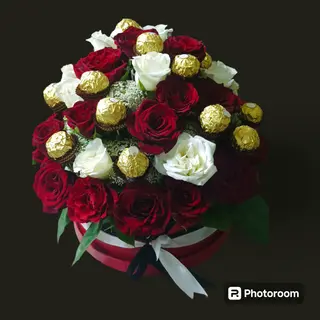 Box Floral Avec Chocolat 
