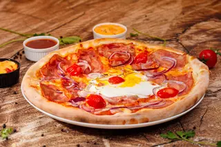 Pizza carbonara mică