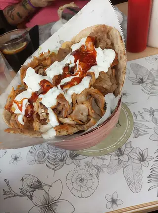 Pita Kebab Solo Carne De Ternera Con Queso