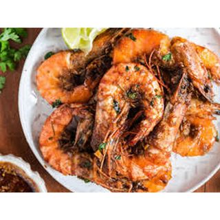 Grilled jumbo prawns