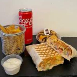 Taco francés de pollo con menú 