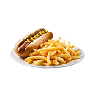 Perro Caliente De Patatas Fritas Sencillo