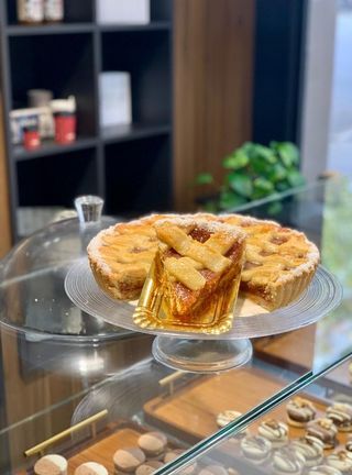 Porción De Tarta De Pastafrola De Membrillo